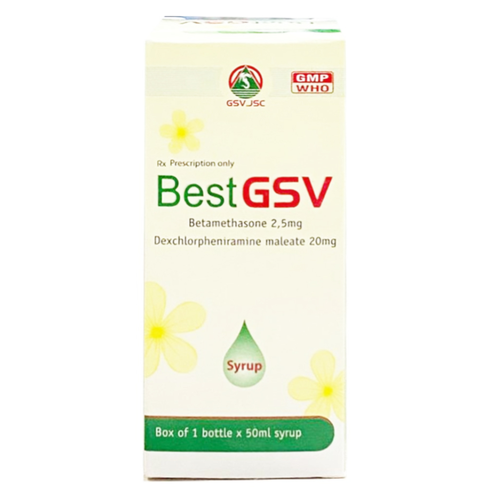 Dung dịch Best GSV Hà Tây điều trị hen phế quản mạn tính, viêm phế quản dị ứng (50ml)