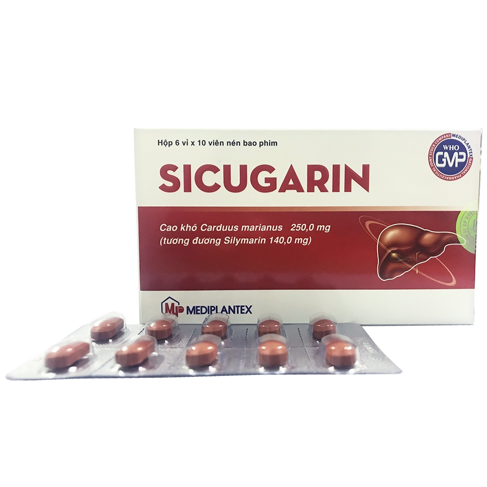 Thuốc Sicugarin Mediplantex điều trị viêm gan do virus (6 vỉ x 10 viên)