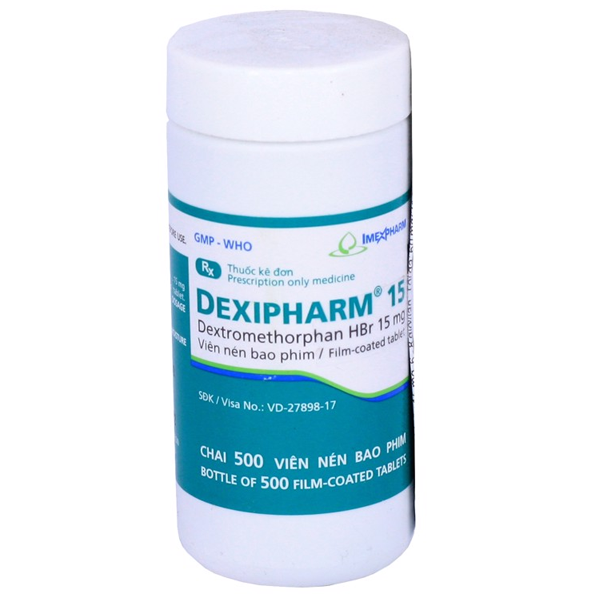 Thuốc Dexipharm 15mg Imexpharm điều trị triệu chứng ho (500 viên)