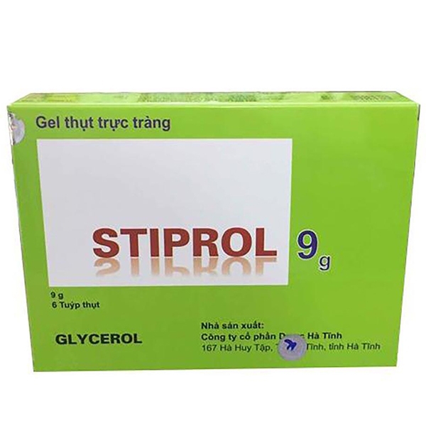 Gel thụt trực tràng Stiprol 9g Hadiphar điều trị táo bón (6 tuýp)