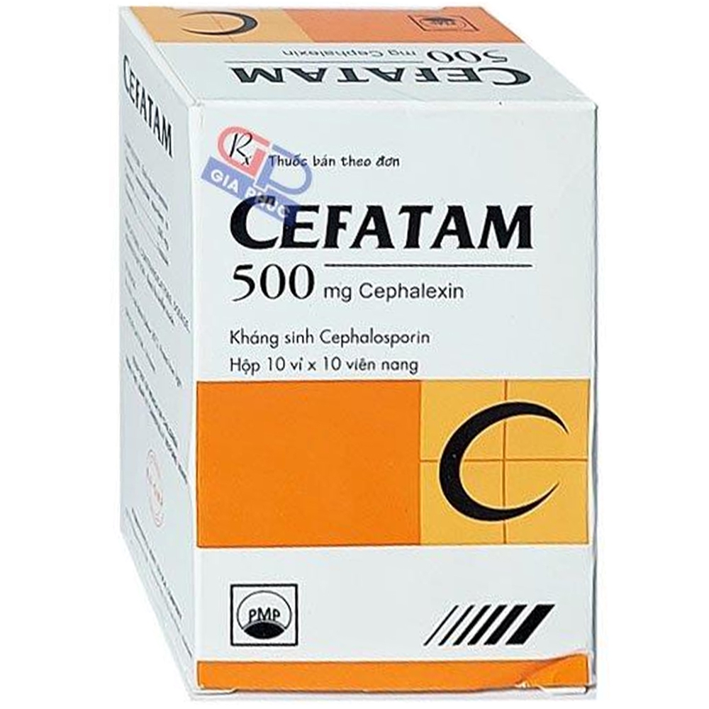 Thuốc Cefatam 500 Pymepharco điều trị các nhiễm khuẩn do vi khuẩn nhạy cảm (10 vỉ x 10 viên)