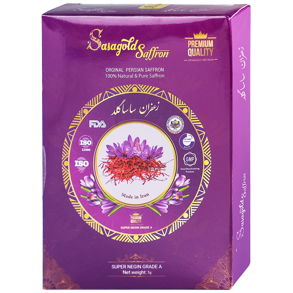 Nhụy hoa nghệ tây Sasagold Saffron bổ sung Vitamin và chất chống oxy hóa (1g)