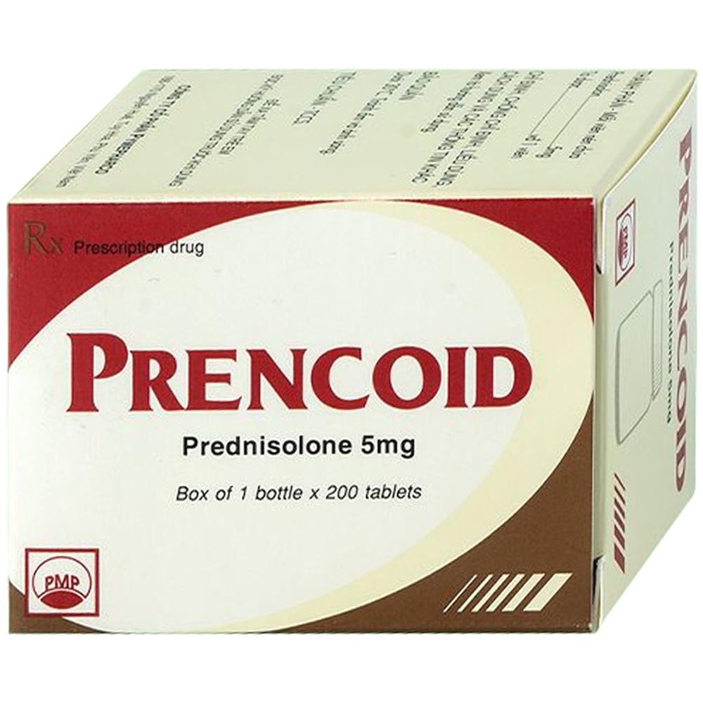 Thuốc Prencoid 5mg Pymepharco điều trị hen phế quản, bệnh dị ứng, bệnh khớp dạng thấp (200 viên)