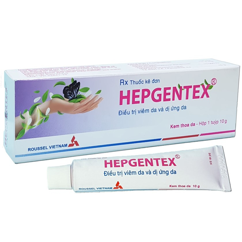 Kem bôi da Hepgentex 10g Resantis điều trị viêm da, dị ứng da