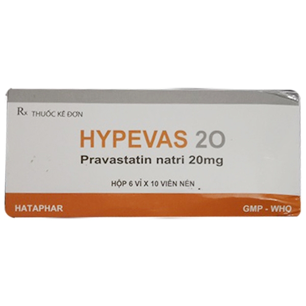 Thuốc Hypevas 20mg Hà Tây điều trị tăng cholesterol máu (6 vỉ x 10 viên)