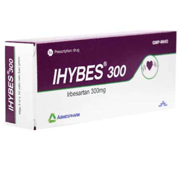 Thuốc Ihybes 300 Agimexpharm điều trị tăng huyết áp động mạch vô căn (3 vỉ x 10 viên)