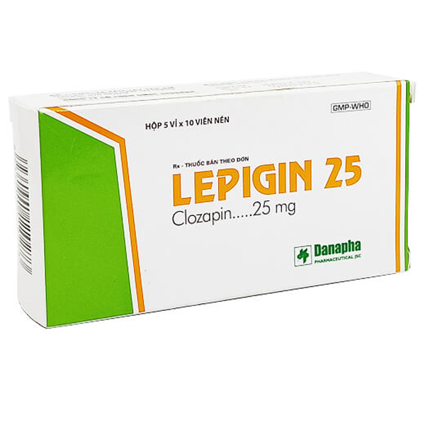 Thuốc Lepigin 25mg Danapha điều trị bệnh tâm thần phân liệt mãn tính (50 viên)