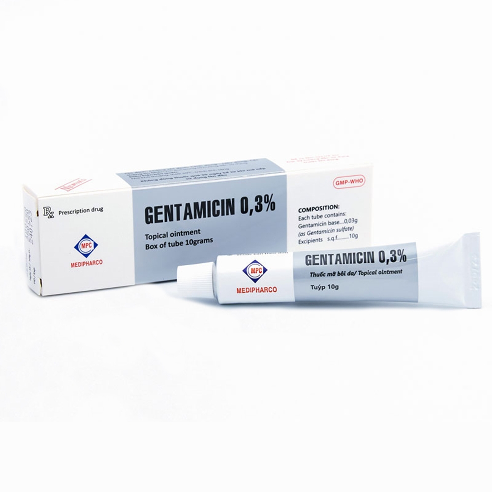 Thuốc mỡ bôi da Gentamicin 0.3% được sử dụng để điều trị những tình trạng nhiễm khuẩn da nào?
