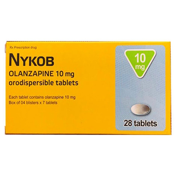 Viên nén Nykob 10mg Genepharm SA điều trị tâm thần phân liệt (4 vỉ x 7 viên)