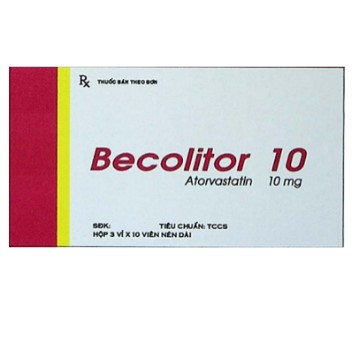 Thuốc Becolitor 10mg Meyer - BPC điều trị tăng cholesterol toàn phần, LDL-cholesterol (3 vỉ x 10 viên)