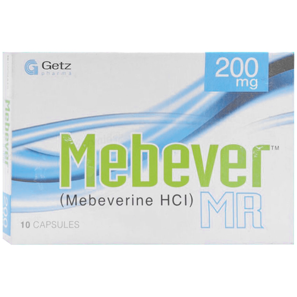 Thuốc Mebever MR 200mg Getz điều trị hội chứng ruột kích thích (1 vỉ x 10 viên)