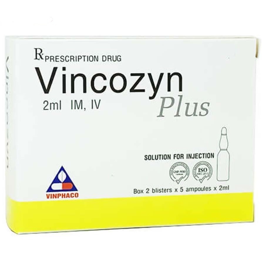 Dung dịch Vincozyn Plus Vinphaco phòng ngừa và điều trị các bệnh thiếu Vitamin B (2 vỉ x 5 ống x 2ml)