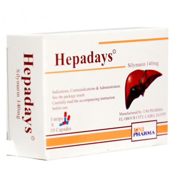 Thuốc Hepadays 140 Unipharma điều trị viêm gan cấp và mãn tính, suy gan, gan nhiễm mỡ (3 vỉ x 10 viên)