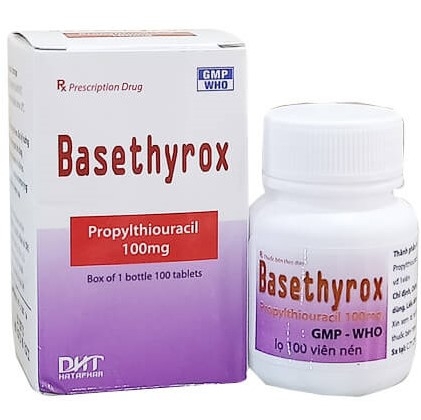 Thuốc Basethyrox 100mg Hataphar điều trị tăng năng tuyến giáp (100 viên)