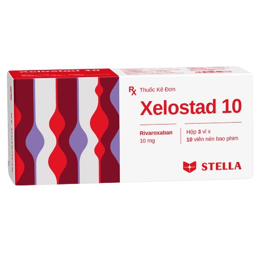 Thuốc Xelostad 10 Stella phòng ngừa thuyên tắc huyết khối tĩnh mạch (3 vỉ x 10 viên)