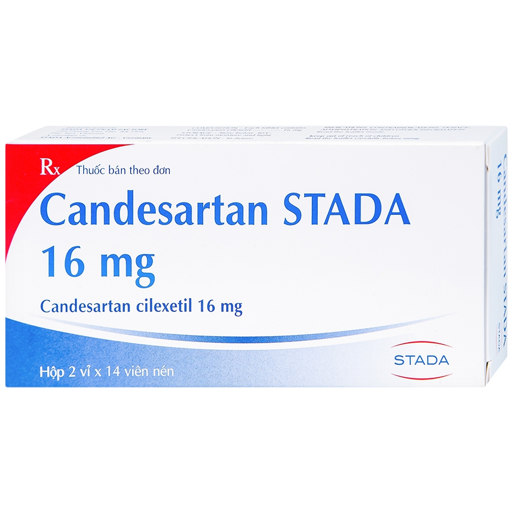 Thuốc Candesartan Stada 16mg điều trị tăng huyết áp vô căn, suy tim (2 vỉ x 14 viên)