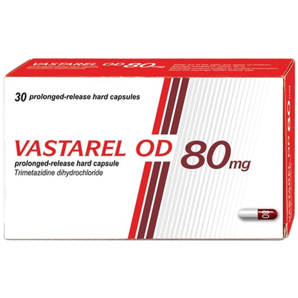 Thuốc Vastarel OD 80mg Servier điều trị đau thắt ngực ổn định (3 vỉ x 10 viên)