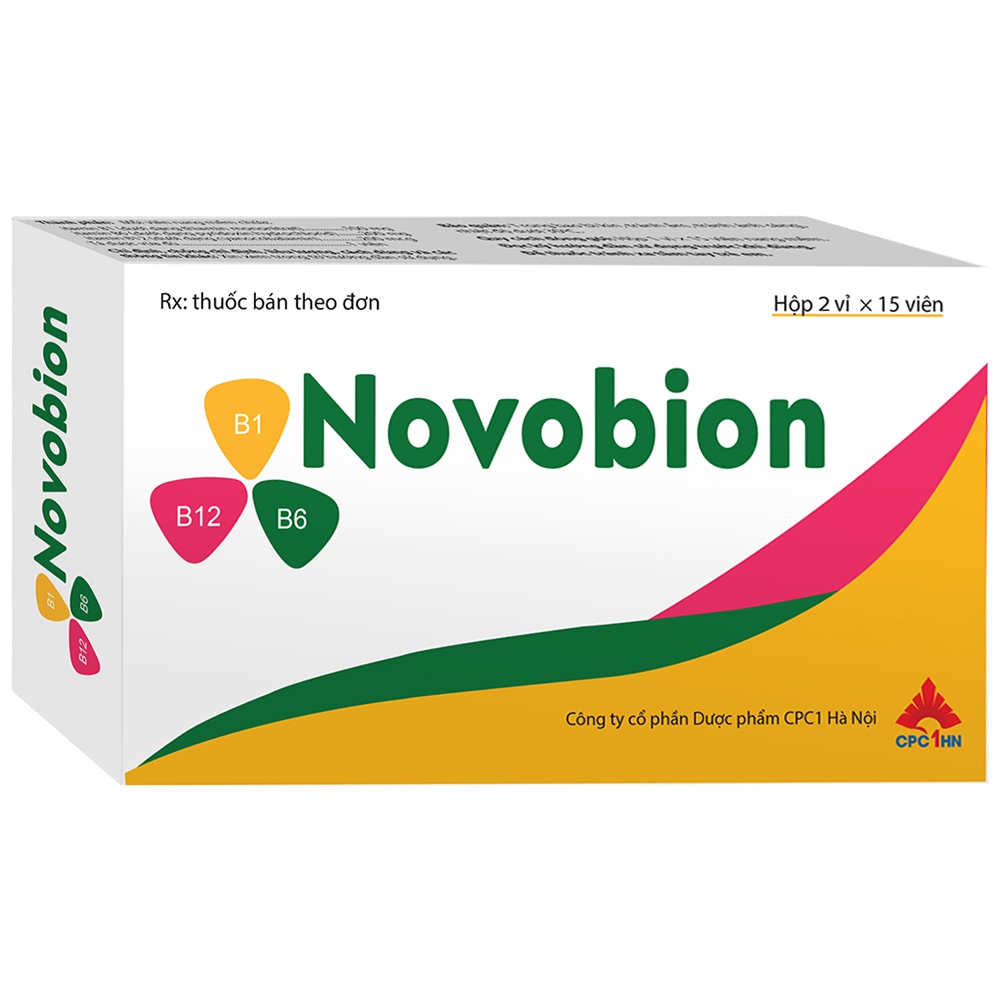 Thuốc Novobion CPC1HN điều trị rối loạn thần kinh ngoại vi (2 vỉ x 15 viên)