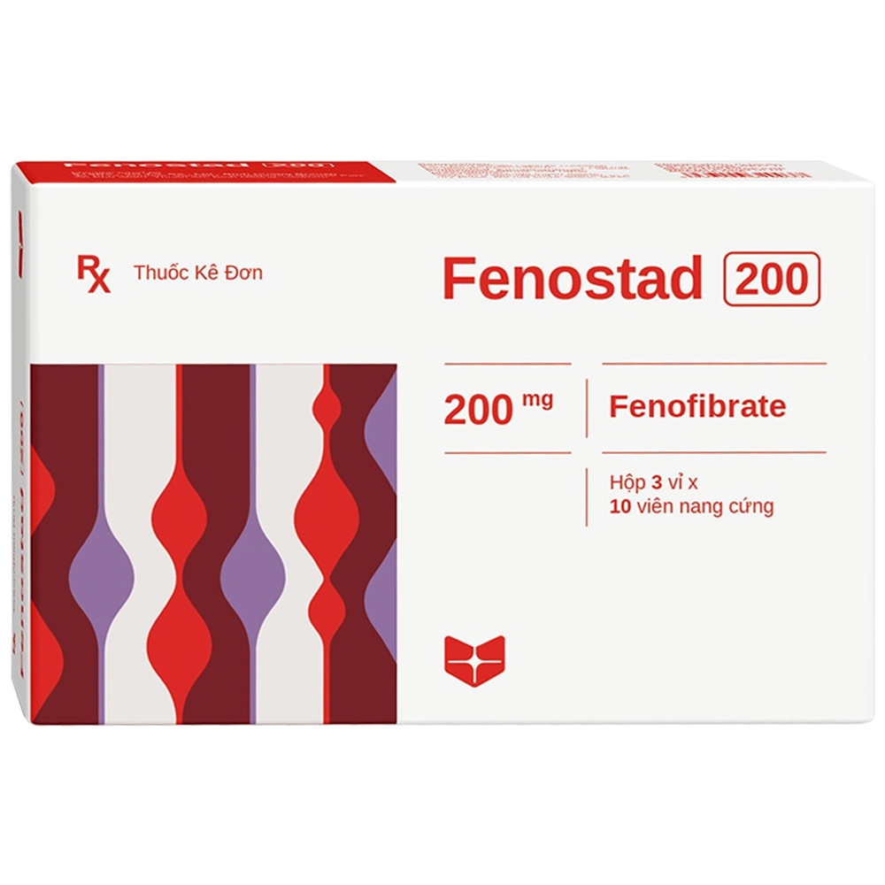 Thuốc Fenostad 200mg Stella Pharm hỗ trợ chế độ ăn kiêng và chế độ điều trị không dùng thuốc (3 vỉ x 10 viên)