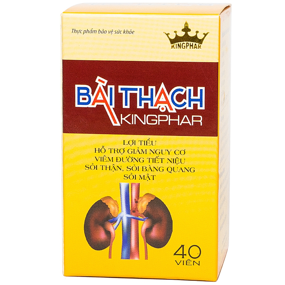 Viên uống Bài Thạch Kingphar lợi tiểu, hỗ trợ giảm nguy cơ viêm đường tiết niệu (40 viên)
