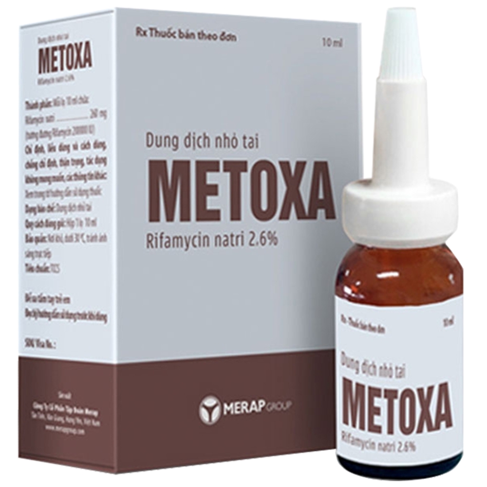 Dung dịch nhỏ tai Metoxa Merap điều trị nhiễm trùng tai (10ml)