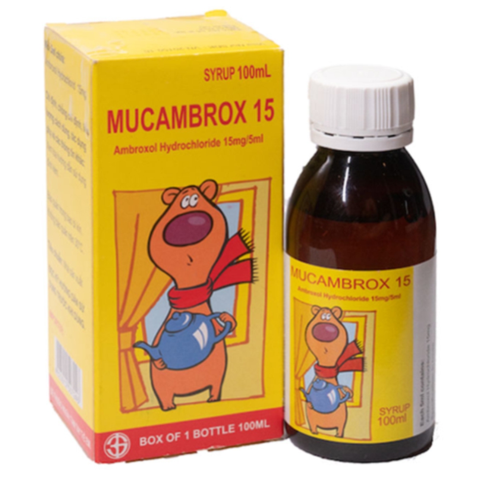 Siro Mucambrox 15 Borshchahivskiy CPP tiêu chất nhầy trong viêm phế quản (100ml)