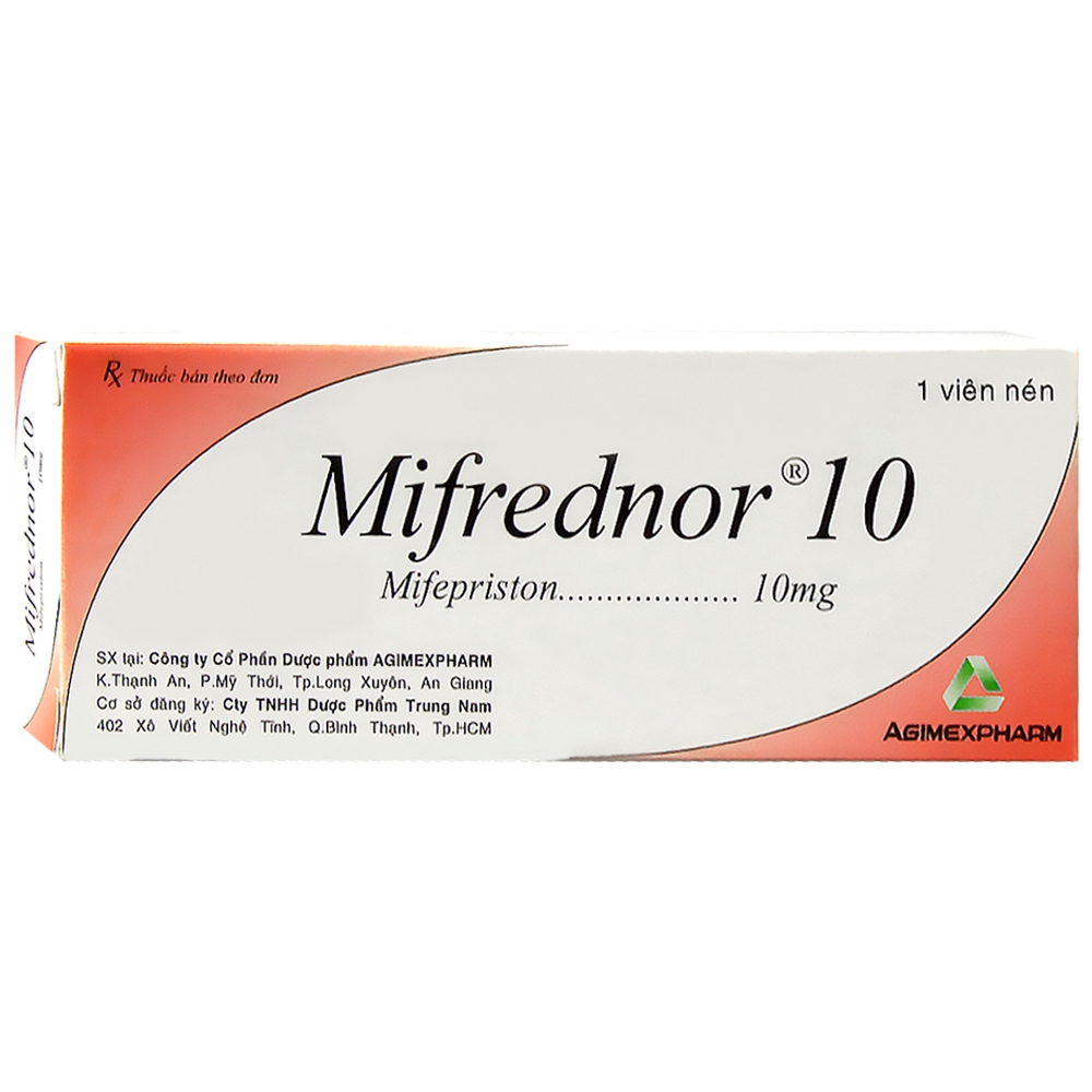 Thuốc Mifrednor 10mg Agimexpharm ngừa thai khẩn cấp (1 vỉ x 10 viên)