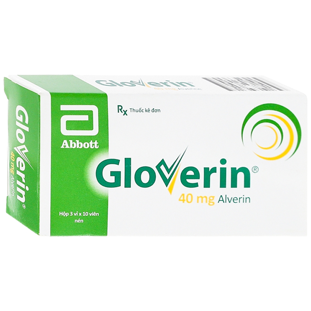 Thuốc Gloverin 40mg Abbott giảm đau do co thắt cơ trơn ở đường tiêu hoá (3 vỉ x 10 viên)