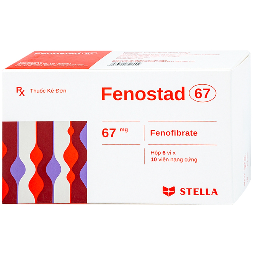 Thuốc Fenostad 67mg Stella điều trị các rối loạn lipid (6 vỉ x 10 viên)