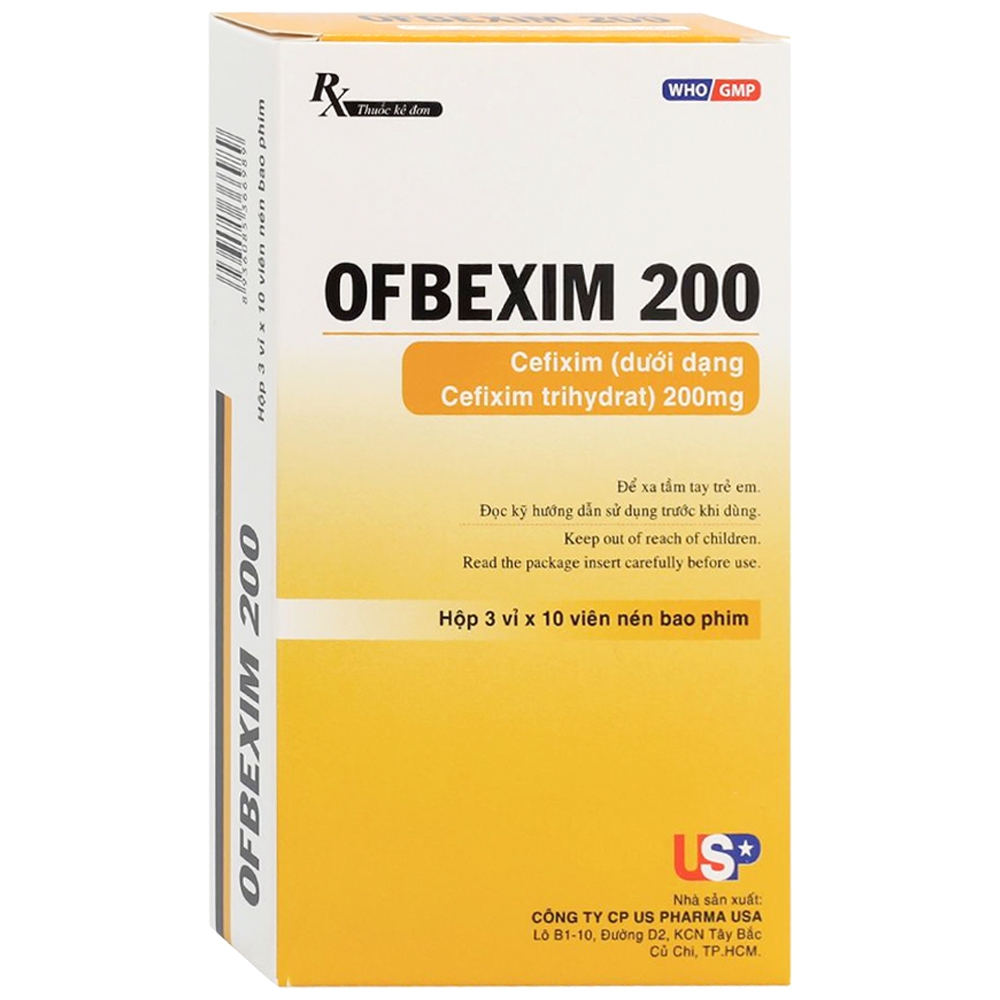 Thuốc Ofbexim 200mg Usp điều trị nhiễm khuẩn (3 vỉ x 10 viên)