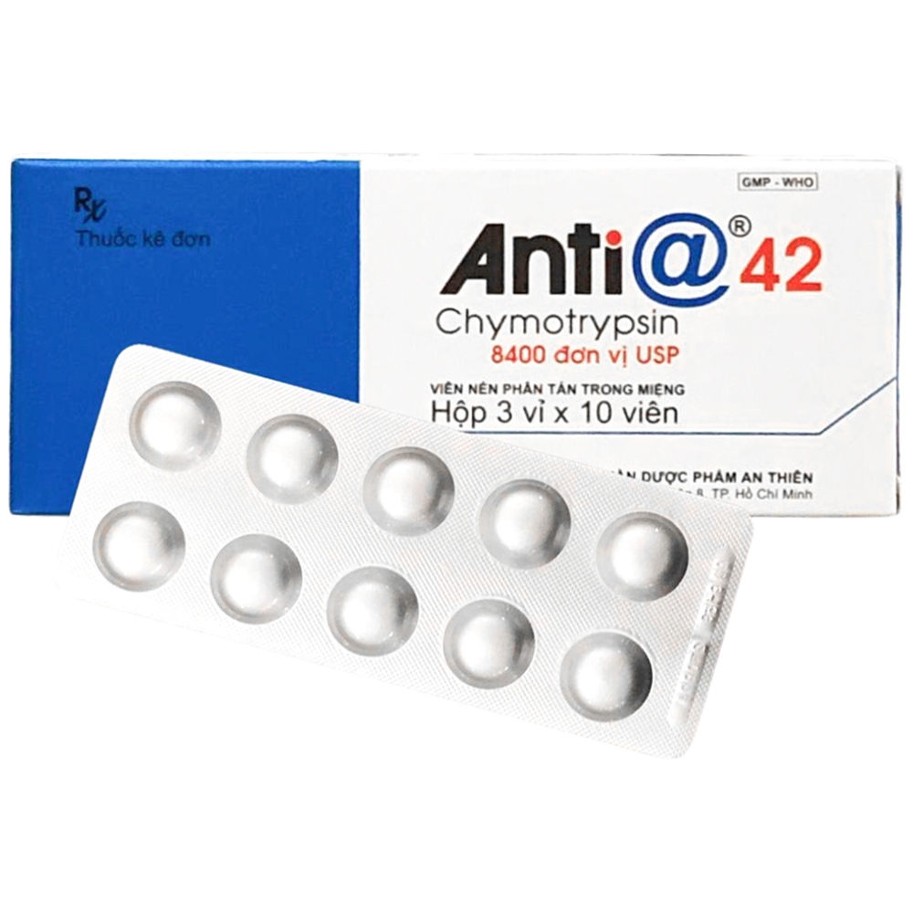 Thuốc Anti@42 An Thiên điều trị phù nề sau chấn thương (3 vỉ x 10 viên)