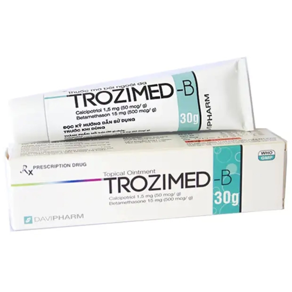 Thuốc mỡ Trozimed-B Davipharm điều trị bệnh vảy nến thông thường (30g)