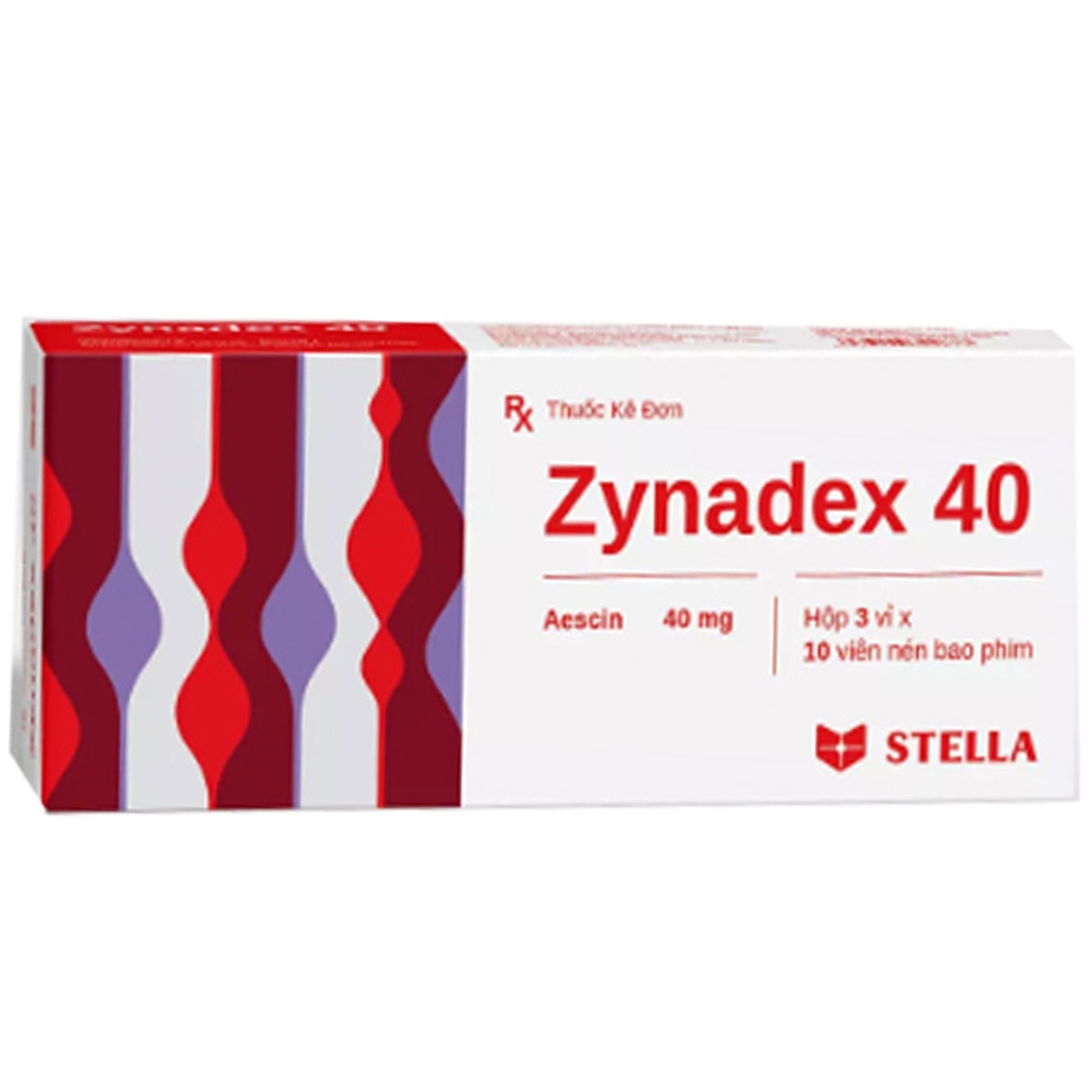 Thuốc Zynadex 40 Stella điều trị viêm nhiễm và phù nề (3 vỉ x 10 viên)