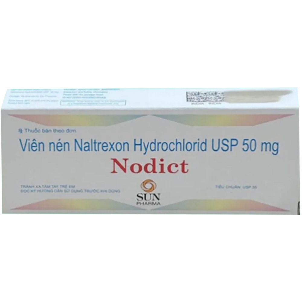 Thuốc Nodict 50mg Sun Pharma điều trị nghiện rượu và nghiện ma túy (3 vỉ x 10 viên)