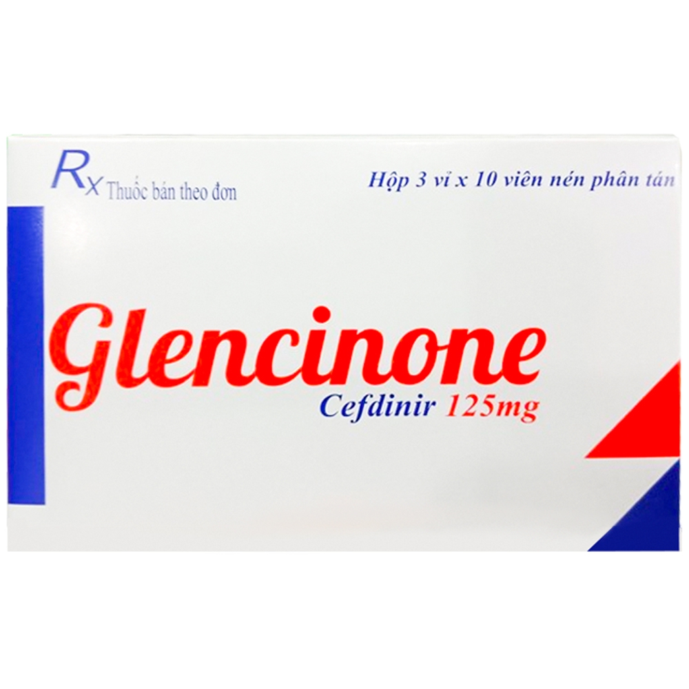 Thuốc Glencinone 125mg Armephaco điều trị nhiễm khuẩn đường hô hấp trên và dưới (3 vỉ x 10 viên)