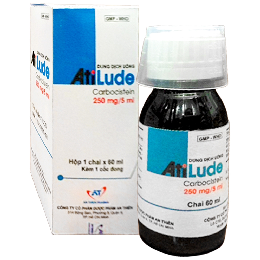 Dung dịch uống AtiLude 250mg/5ml An Thiên điều trị viêm phế quản, viêm mũi họng (60ml)