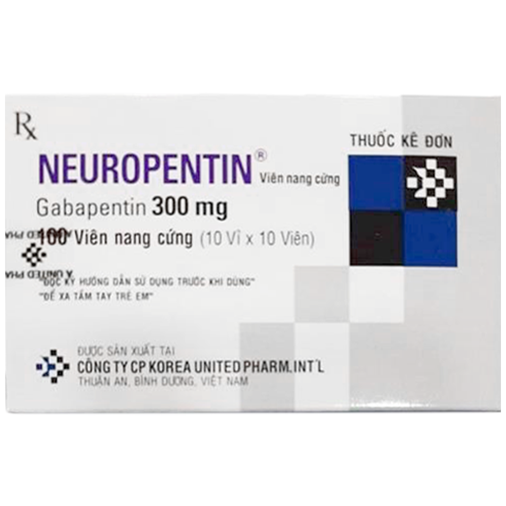 Thuốc Neuropentin 300mg Korea United điều trị bệnh động kinh cục bộ (10 vỉ x 10 viên)