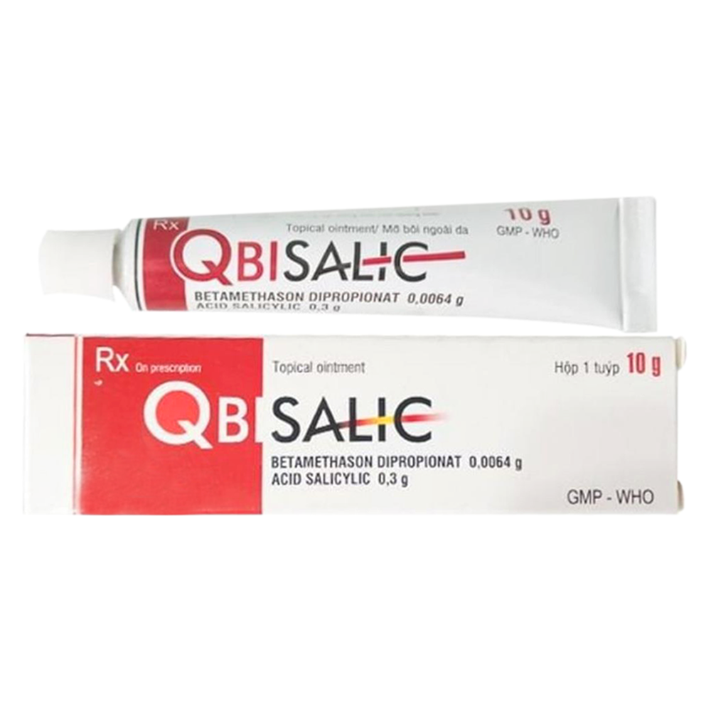 Thuốc mỡ Qbisalic 10g Quapharco giảm viêm da dị ứng, bệnh vảy nến, chàm