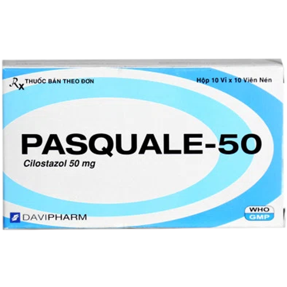 Thuốc Pasquale-50 Davipharm điều trị triệu chứng thiếu máu cục bộ (10 vỉ x 10 viên)