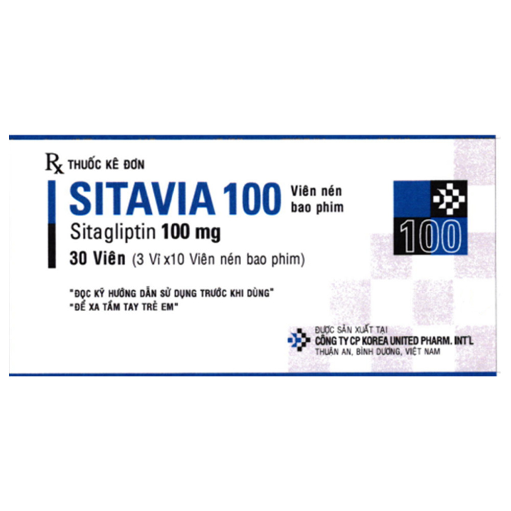 Thuốc Sitavia 100mg United điều trị đái tháo đường type II (3 vỉ x 10 viên)