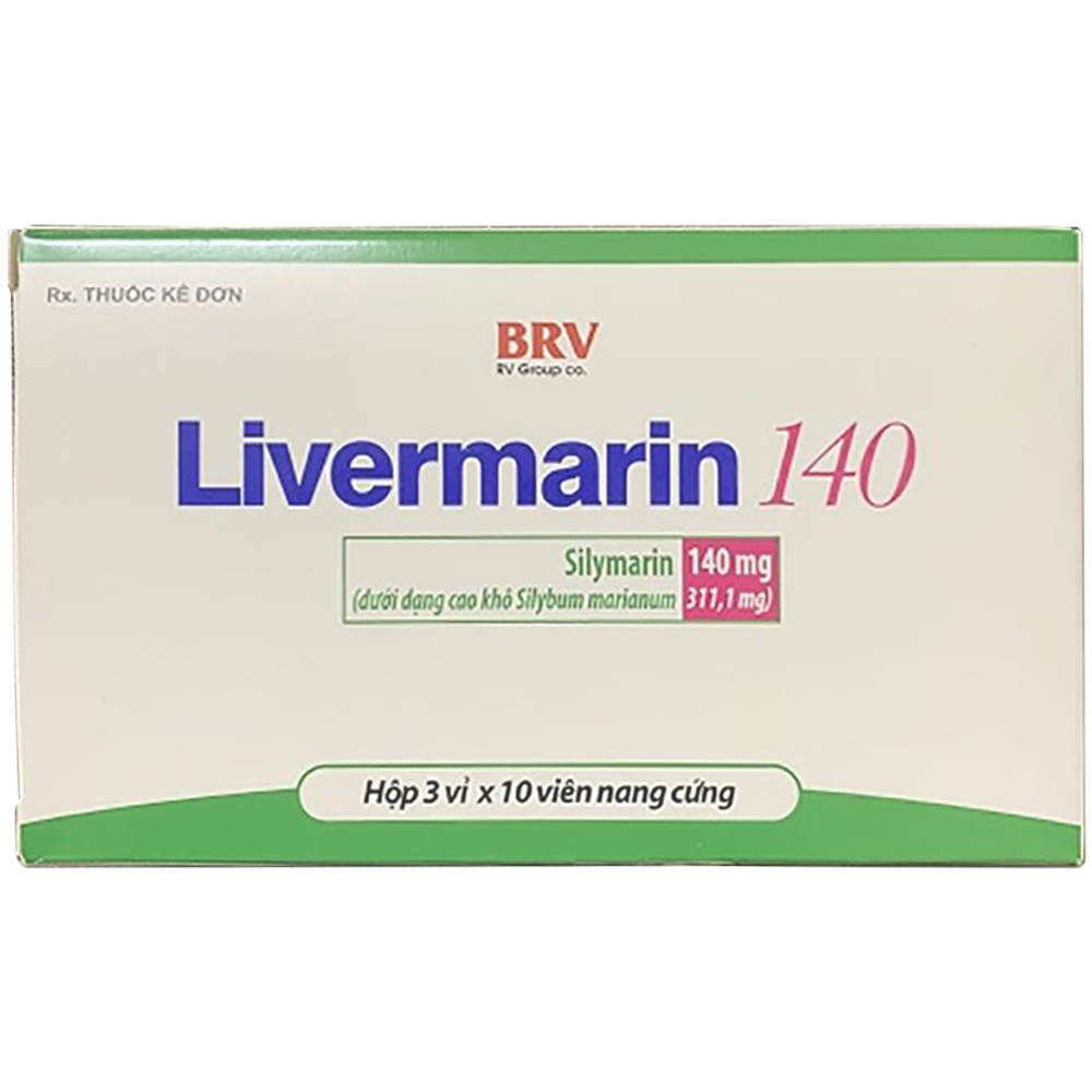 Thuốc Livermarin 140 BRV bảo vệ gan, điều trị rối loạn chức năng gan (3 vỉ x 10 viên)