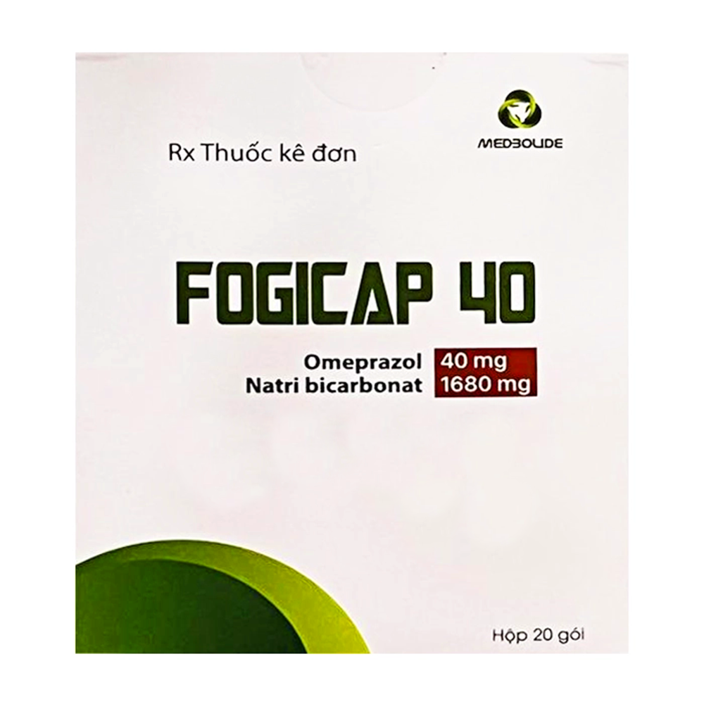 Bột pha uống Fogicap 40 Medbolide điều trị viêm loét dạ dày, đường tiêu hóa (20 gói)