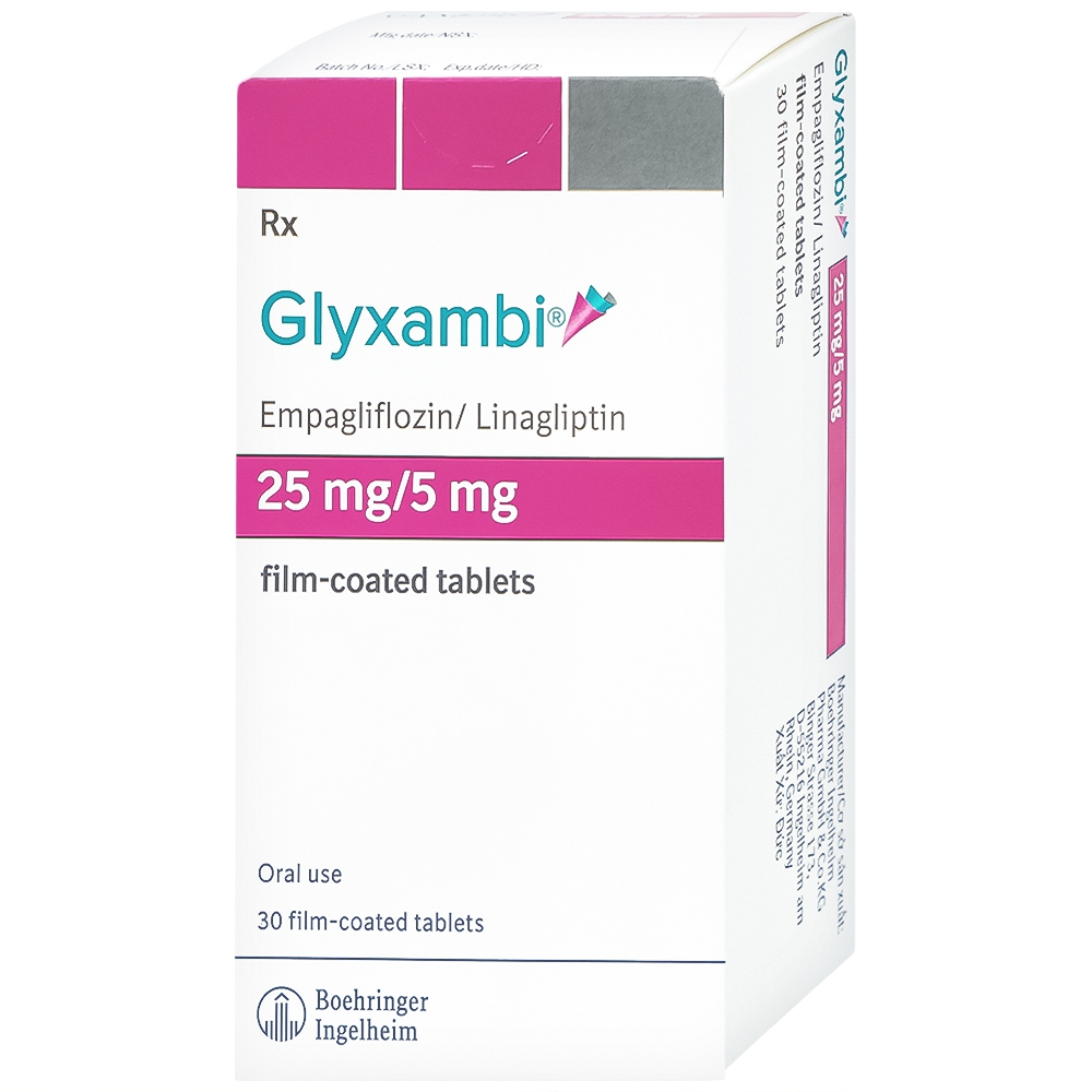 Thuốc Glyxambi 25mg/5mg Boehringer điều trị tiểu đường tuýp 2 (3 vỉ x 10 viên)