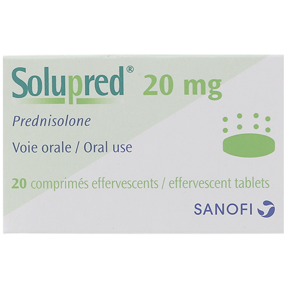 Thuốc Solupred 20mg Sanofi tác dụng chống viêm (20 viên)