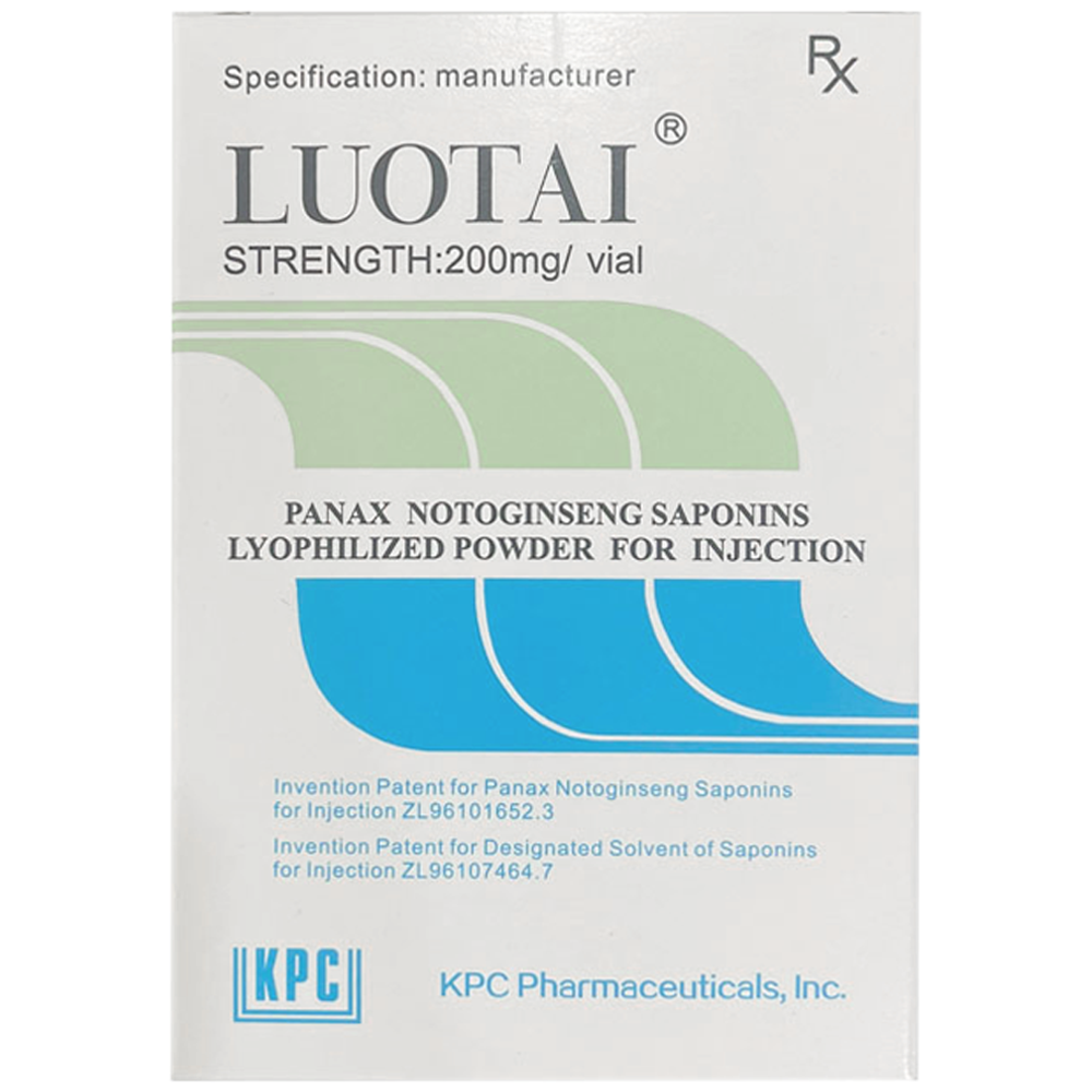 Bột đông khô pha tiêm Luotai KPC điều trị đột quỵ, liệt nửa người (1 lọ bột + 1 ống dung môi)