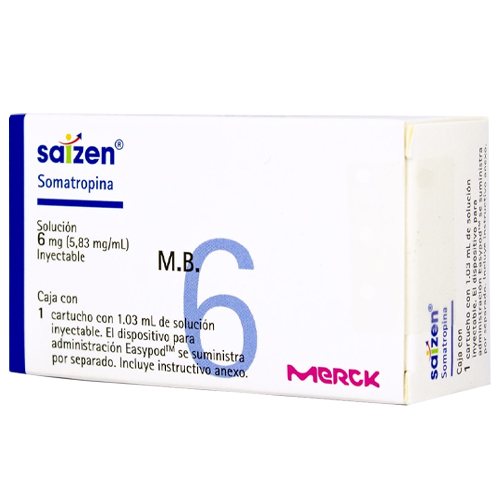 Dung dịch tiêm Saizen 6mg Merck điều trị chậm tăng trưởng (Hộp 1 ống)