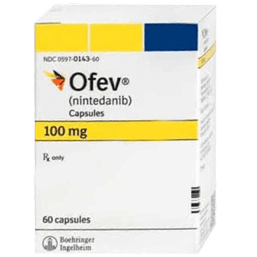 Thuốc Ofev 100mg Boehringer điều trị bệnh nhân ung thư phổi (6 vỉ x 10 viên)