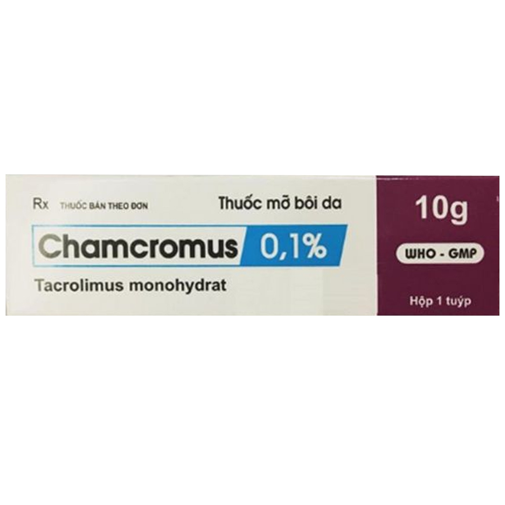 Thuốc mỡ bôi da Chamcromus 0.1% Tw2 điều trị chàm thể tạng (10g)