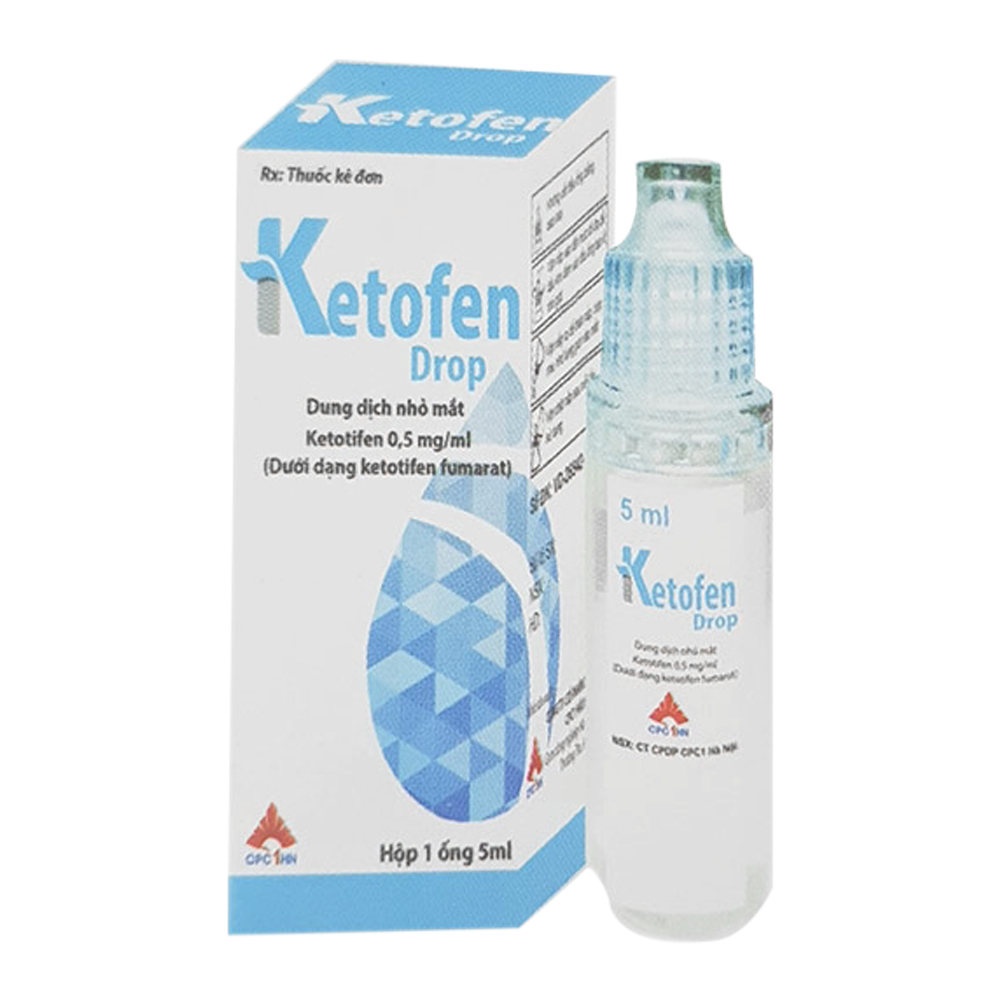 Thuốc nhỏ mắt Ketofen Drop 0,5mg/ml CPC1HN điều trị viêm kết mạc cấp, mãn tính (5ml) - Nhà thuốc FPT Long Châu