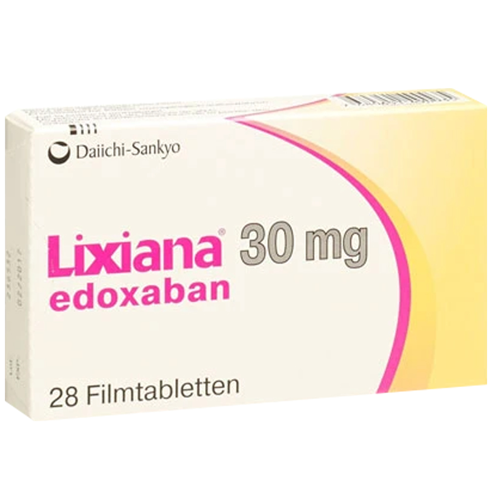 Thuốc Lixiana 30mg Daiichi điều trị thuyên tắc mạch máu và phòng ngừa đột quỵ (2 vỉ x 14 viên)